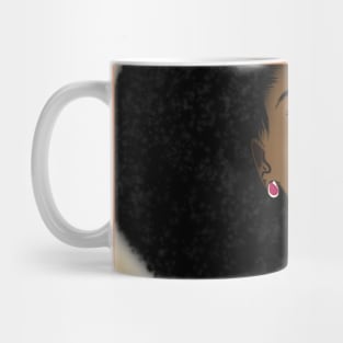 Cute black girl magic afro woman digital art Mug